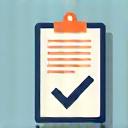 Graphic representing a legal document and checkmark